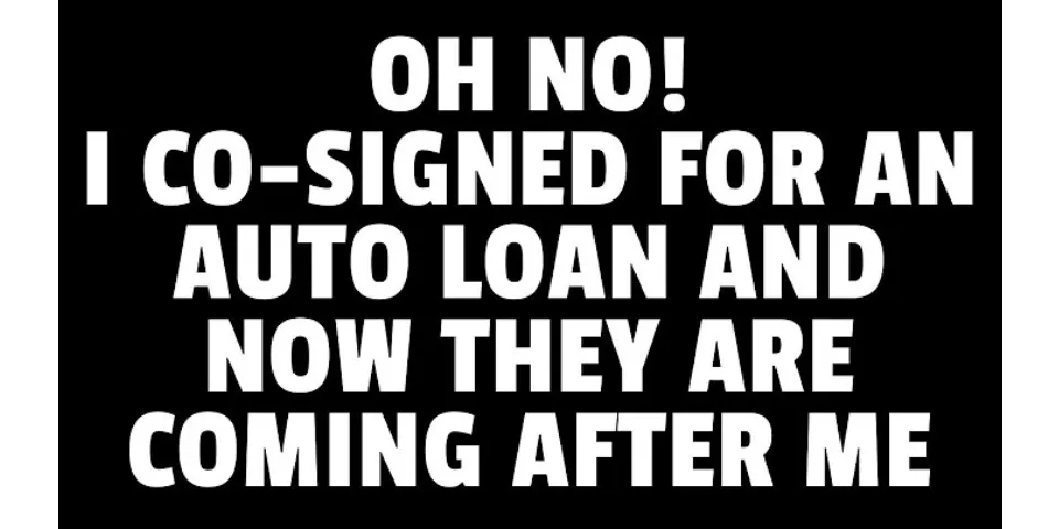 Can I be sued if I cosign for a car loan?