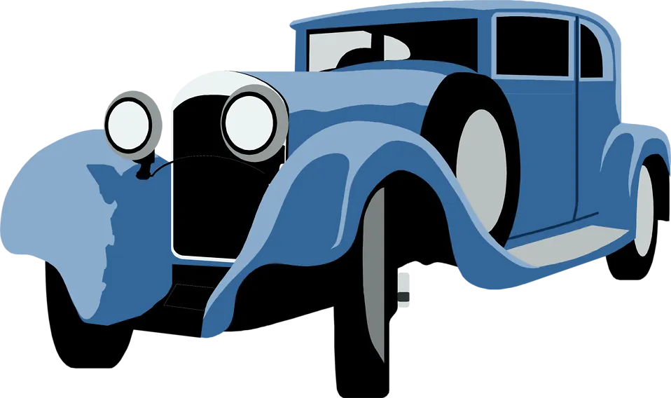 blue classic car hard top sedan