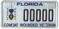 Florida Purple Heart License Plate