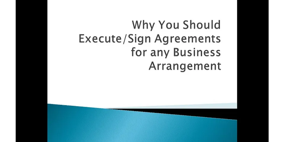 How does a company execute an agreement?