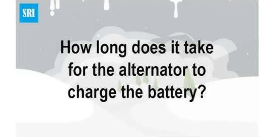 How long for alternator to charge battery
