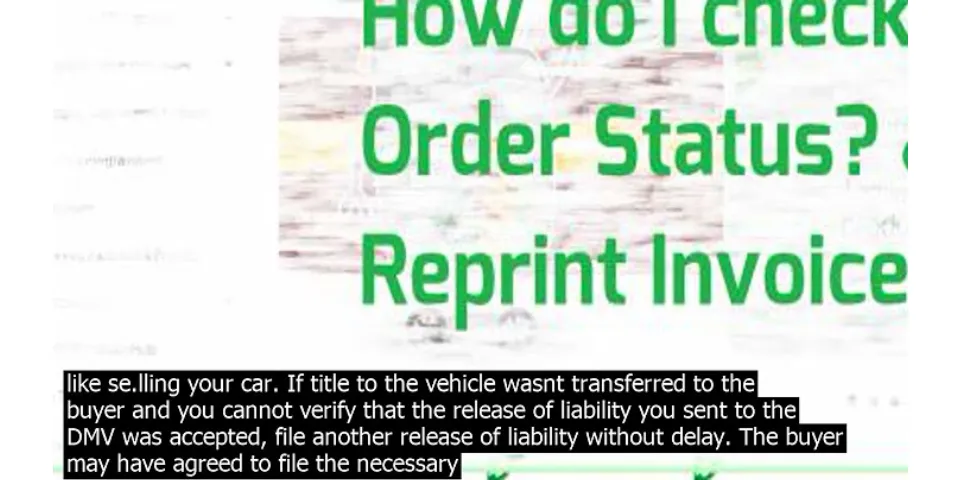 How to check status of car title