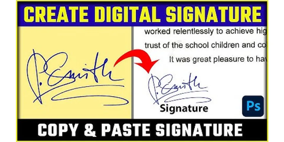 How to make a signature