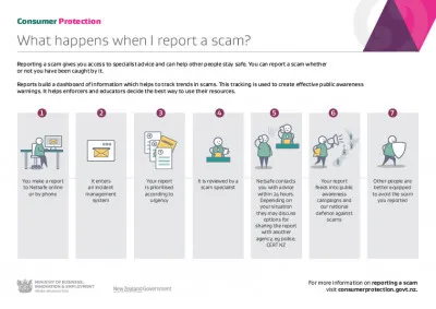 Visual guide: What happens when I report a scam?