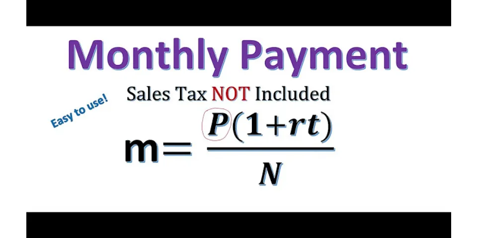 Is sales tax calculated before or after down payment