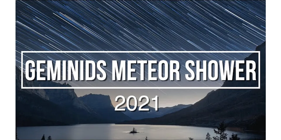 Next meteor shower 2021