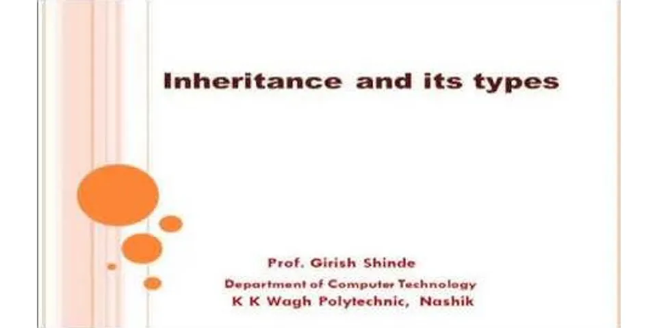 What is inheritance and its types?